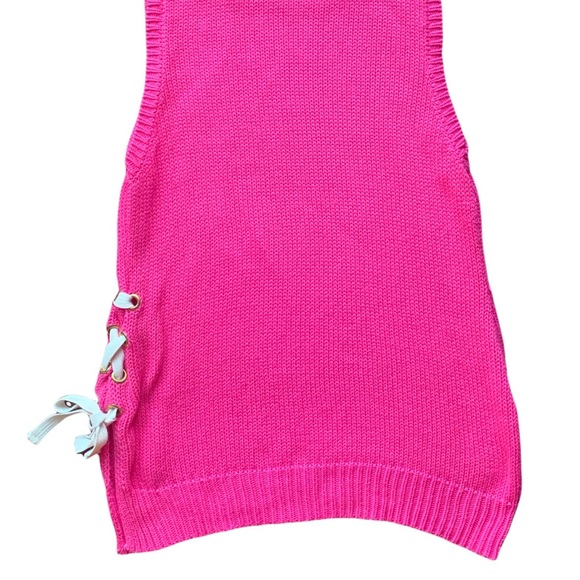 Macbeth Collection sleeveless pink sweater Small - Picture 2 of 5